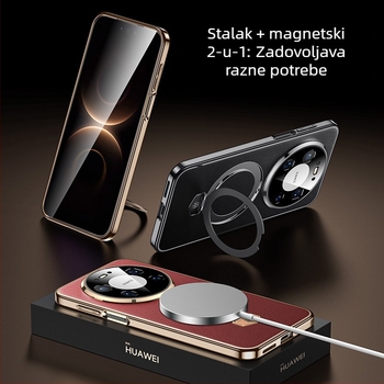 Zaštitna maska Huawei Mate80 s Maituo magnetskim osloncem, 2-u-1 mekan rub i tvrd zadnji panel od akrila, elektroplatirani završetak, otpornost na padove