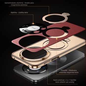 Zaštitna maska Huawei Mate80 s Maituo magnetskim osloncem, 2-u-1 mekan rub i tvrd zadnji panel od akrila, elektroplatirani završetak, otpornost na padove
