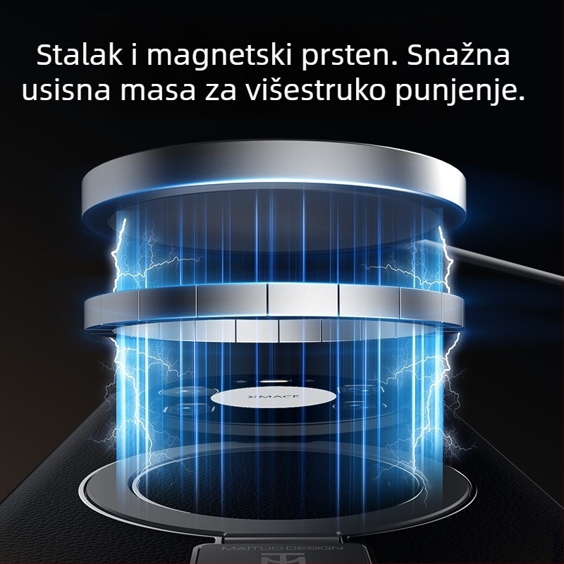 Zaštitna maska Huawei Mate80 s Maituo magnetskim osloncem, 2-u-1 mekan rub i tvrd zadnji panel od akrila, elektroplatirani završetak, otpornost na padove