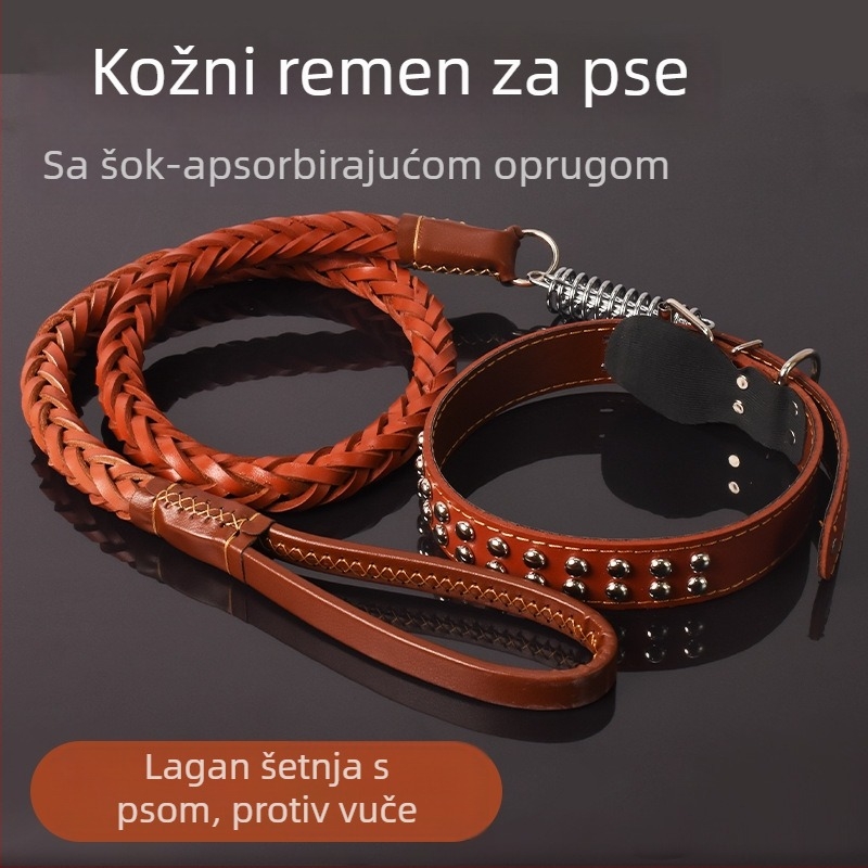 Užad za velike pse, materijal: koža, proširivo, kategorija proizvoda: vučno užad, kategorija: kaiševi i užad za kućne ljubimce