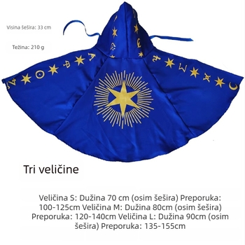 Dječji Halloween kostim – mantija, Lycra, 90% glavni materijal, 10% podstava, scenski kostim, za djecu do 17 godina, branda Yule