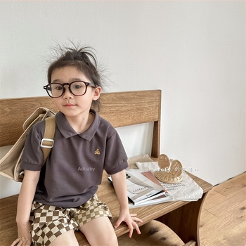 Dječje polo majice u korejskom stilu, unisex, pamuk, za djecu 3–8 godina