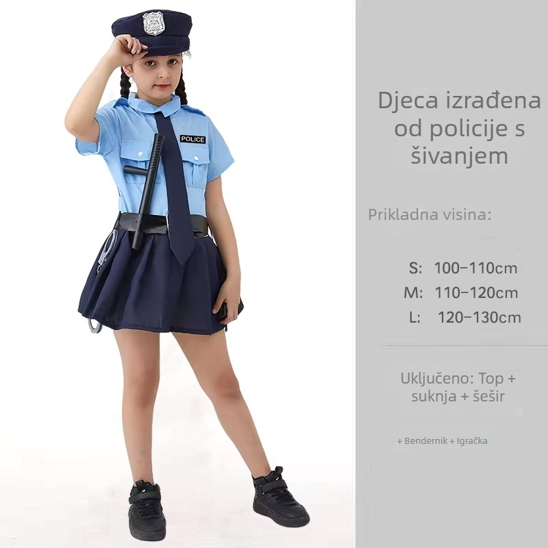 Cosplay kostim djevojčice u stilu školske uniforme za kazališne nastupe, poliesterska tkanina, šifra proizvoda 222, proljeće 2022, za uzrast do 17 godina, s naljepnicom na ovratniku