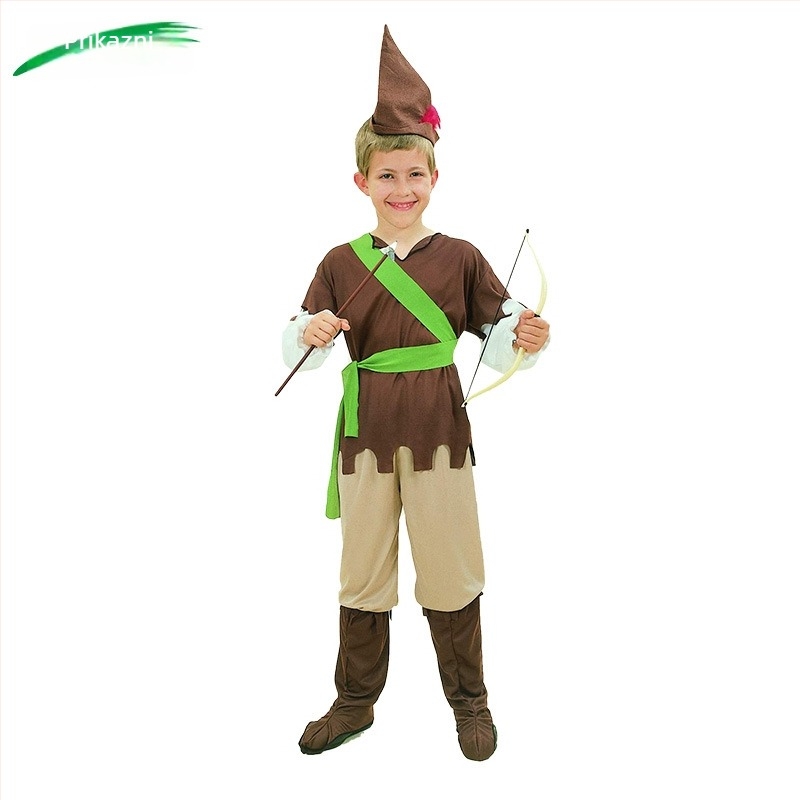Odrasli muški Robin Hood kostim za Halloween cosplay, kostim za scenu (Brend: Show dance; Materijal: smjesa kemijskih vlakana; Spol: muški; Prigoda: scenska odjeća; Godina/sezona: proljeće 2023)