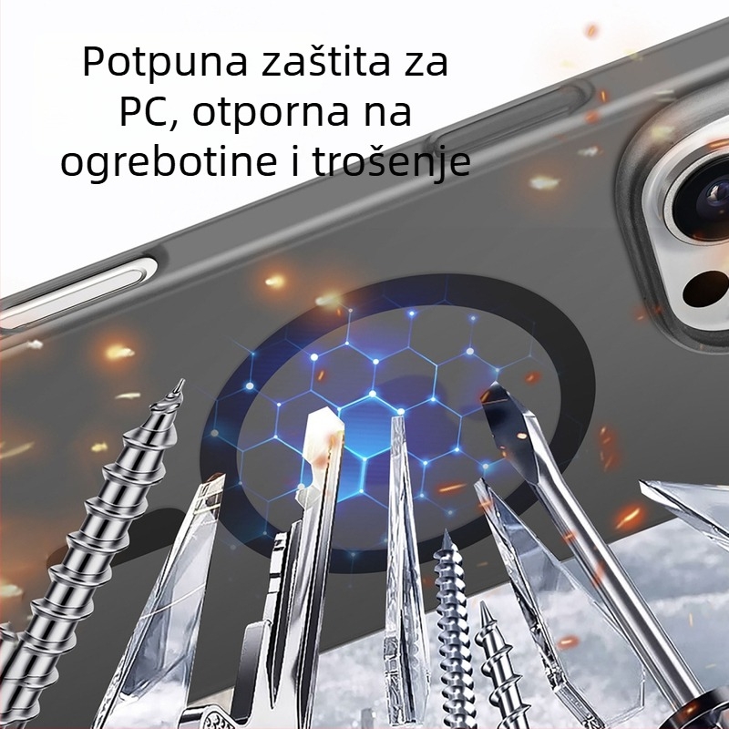 Maska za iPhone 14 i seriju iPhone 13 — magnetno pričvršivanje, zaštita od pada, PC materijal, injekcijsko oblikovanje, prilagodljivost