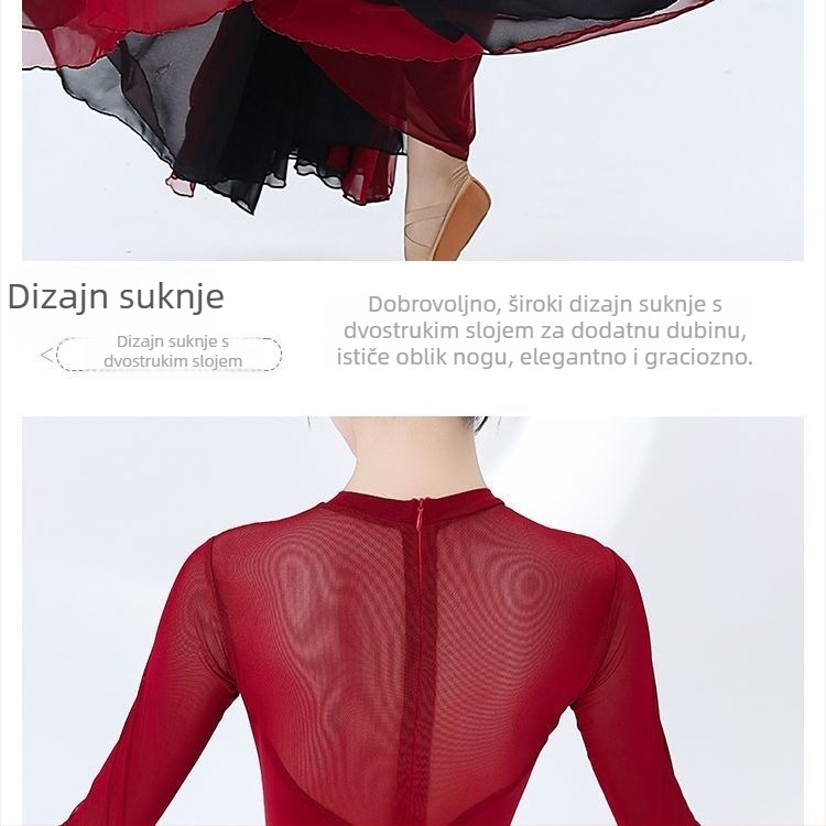 Muški bodysuit za moderne ples – poliester-lininska smjesa, podstava od rayona, pogodna za balet, akrobacije i zračne plesne pokrete