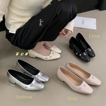 Mary Jane cipele, okrugli vrh, 6–8 cm petu, gornji dio od Super fiber, gumeni potplat