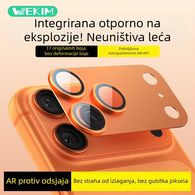 Kaljeno staklo zaštitno za kameru Apple i Xiaomi — sveobuhvatna zaštita, mat završetak, otpornost na otiske prstiju, otpornost na pad