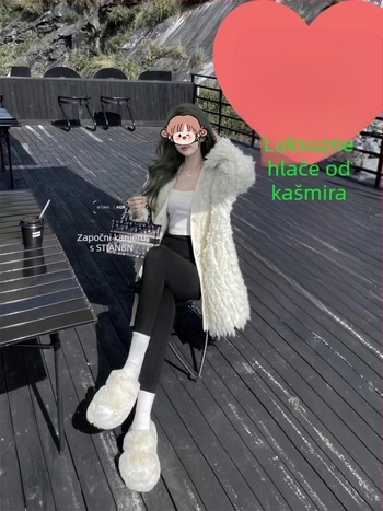 All-in-One termalne hlače s visokim strukom, najlon-spandex 70-80% najlon, <30% spandex, debele, duljina devet bodova, jesen 2023