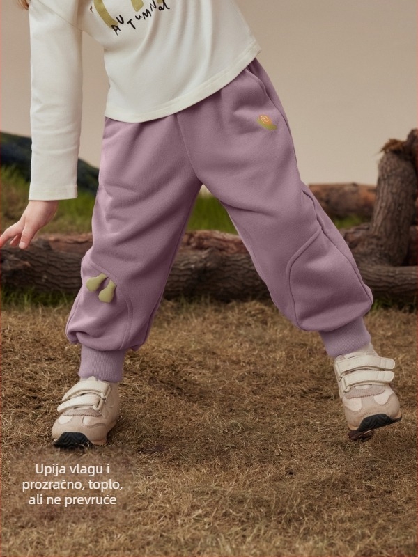 Beitaisi dječje hlače s flis podstavom, pamuk-mješano platno (85,1% pamuka), srednji pojas sa elastikom