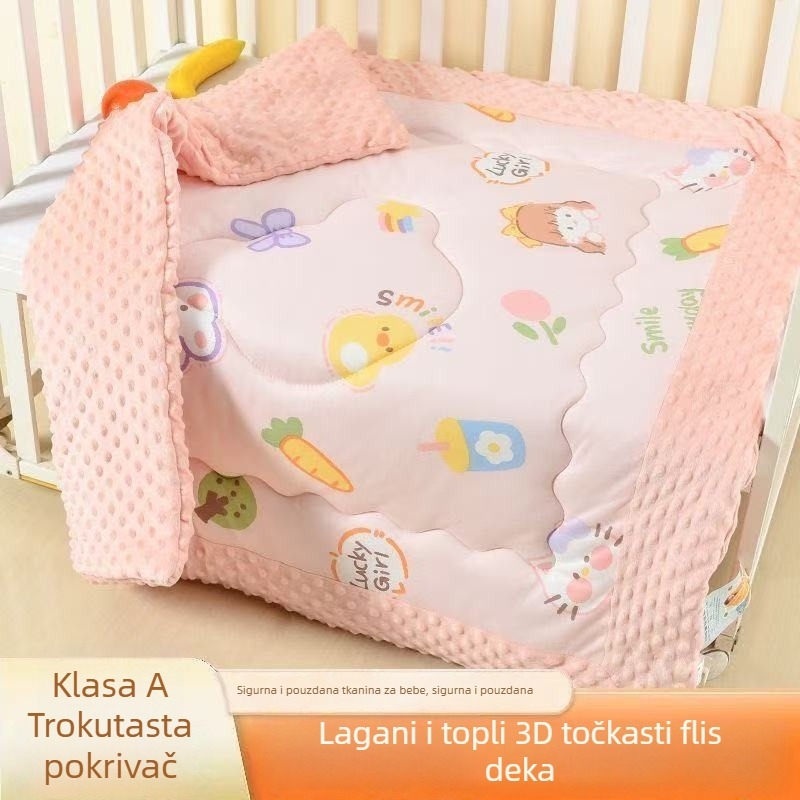 Dječja quilt deka s karikaturnim dizajnom, sve sezone, za novorođenčad, sintetička vlakna, 200–299 g, pogodna za vrtić