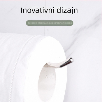 Držač papirnatog ručnika od nehrđajućeg čelika, zidni bez bušenja, kružnog oblika, nordijski stil