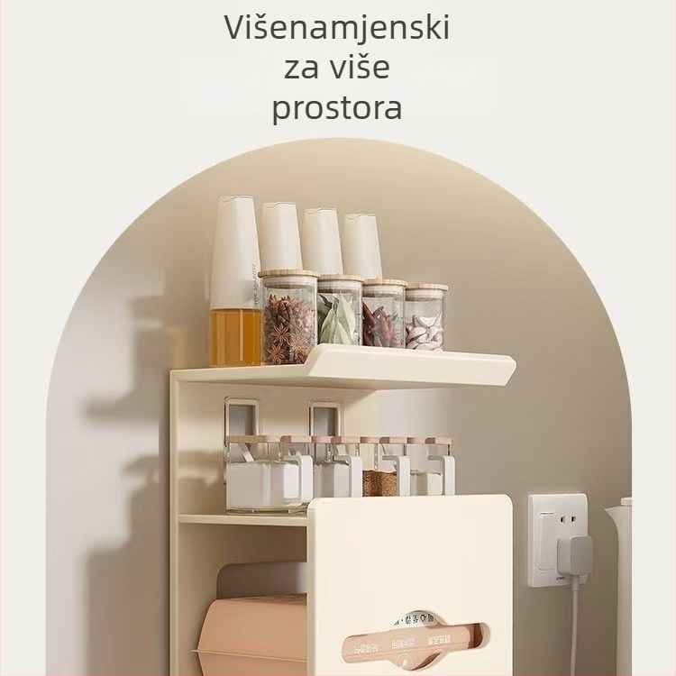 Zidni organizator kutiju toaletnog papira i držač rolni | Ugljična čelična, papir koji se izvlači, vodootporan, moderan minimalistički stil, pogodan za kupaonicu, kuhinju ili hotel