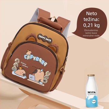 Nylon ruksak, sklopiv, s zakrivljenim naramenicama, uzor anime crtanih likova, za školsku upotrebu