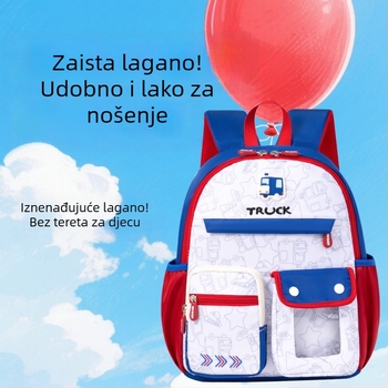 Sesame Baby Dječji vrtićki karikature ruksak – unisex, Oxford tkanina, prozračan i iznimno lagan, reflektirajući za noćnu sigurnost, geometrijski uzorak