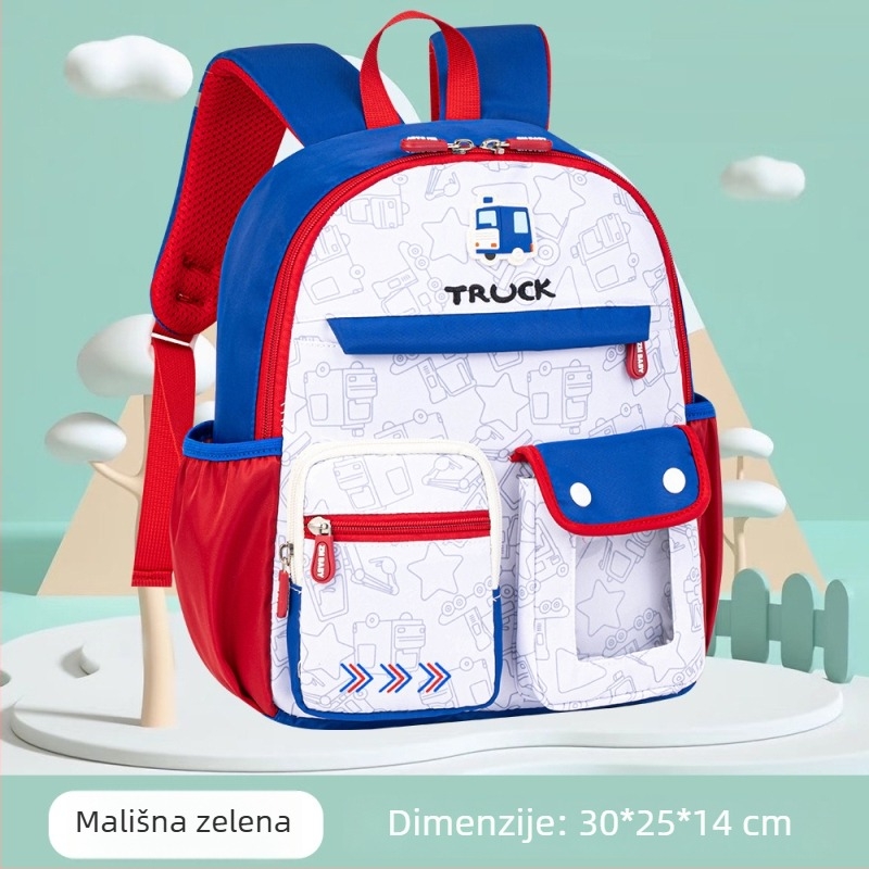 Sesame Baby Dječji vrtićki karikature ruksak – unisex, Oxford tkanina, prozračan i iznimno lagan, reflektirajući za noćnu sigurnost, geometrijski uzorak