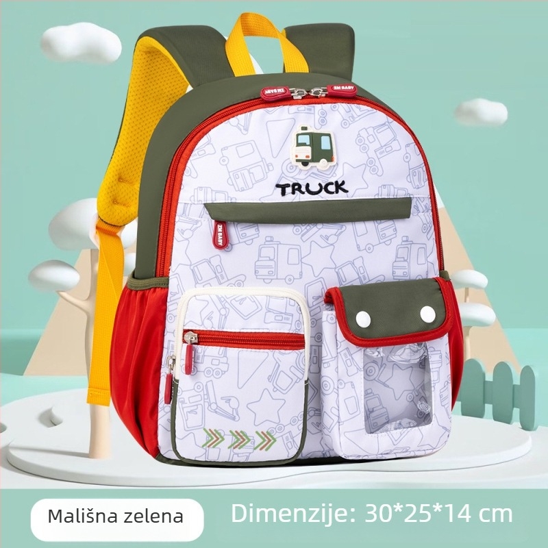 Sesame Baby Dječji vrtićki karikature ruksak – unisex, Oxford tkanina, prozračan i iznimno lagan, reflektirajući za noćnu sigurnost, geometrijski uzorak
