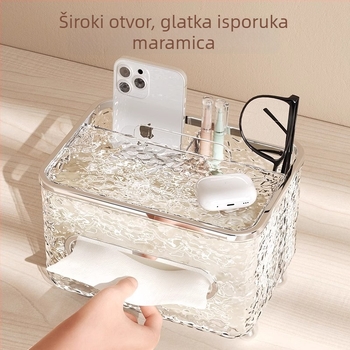 Plastična kutija za maramice, višefunkcijski model, ugradnja na površinu stola, pogodna za dnevni boravak i kupaonicu, podrijetlo Ningbo