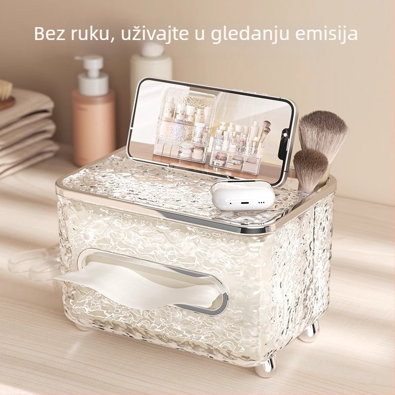 Plastična kutija za maramice, višefunkcijski model, ugradnja na površinu stola, pogodna za dnevni boravak i kupaonicu, podrijetlo Ningbo