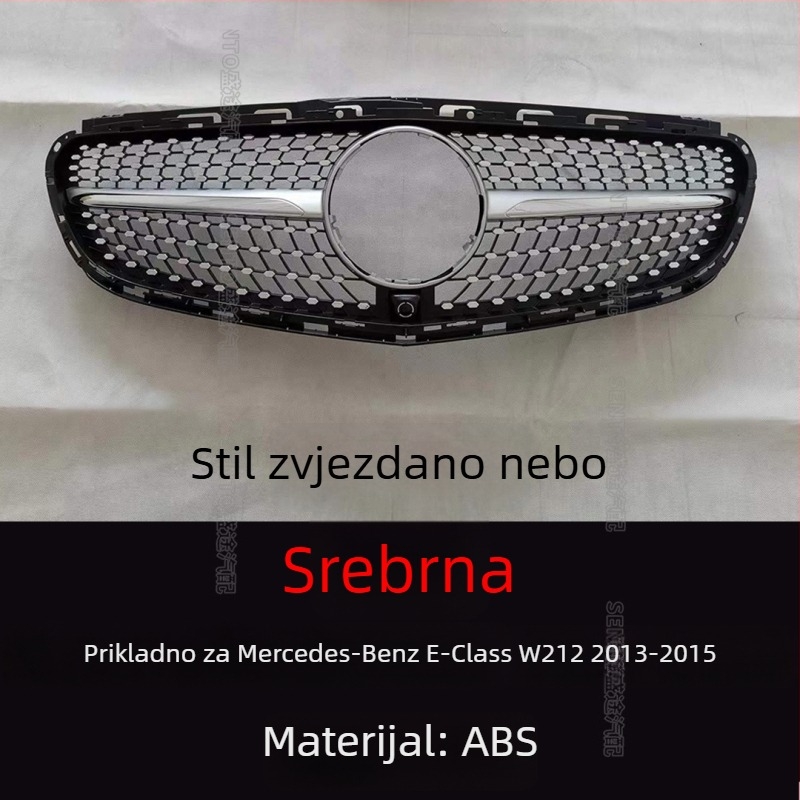 Mercedes W212 E-Class Starry Sky GT grill, ABS plastika, ugradnja na branik, 2009–2015