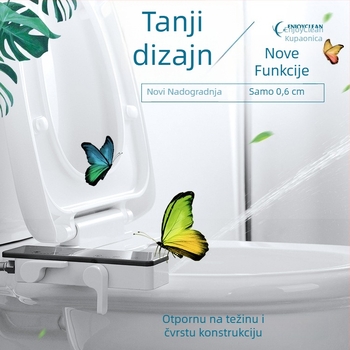 Ne-električni bidet za WC s podesivom mlaznicom, regulacijom tlaka vode i mlaznicom koja se samočisti, univerzalna kompatibilnost (EB7200)