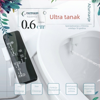 Ne-električni bidet za WC s podesivom mlaznicom, regulacijom tlaka vode i mlaznicom koja se samočisti, univerzalna kompatibilnost (EB7200)