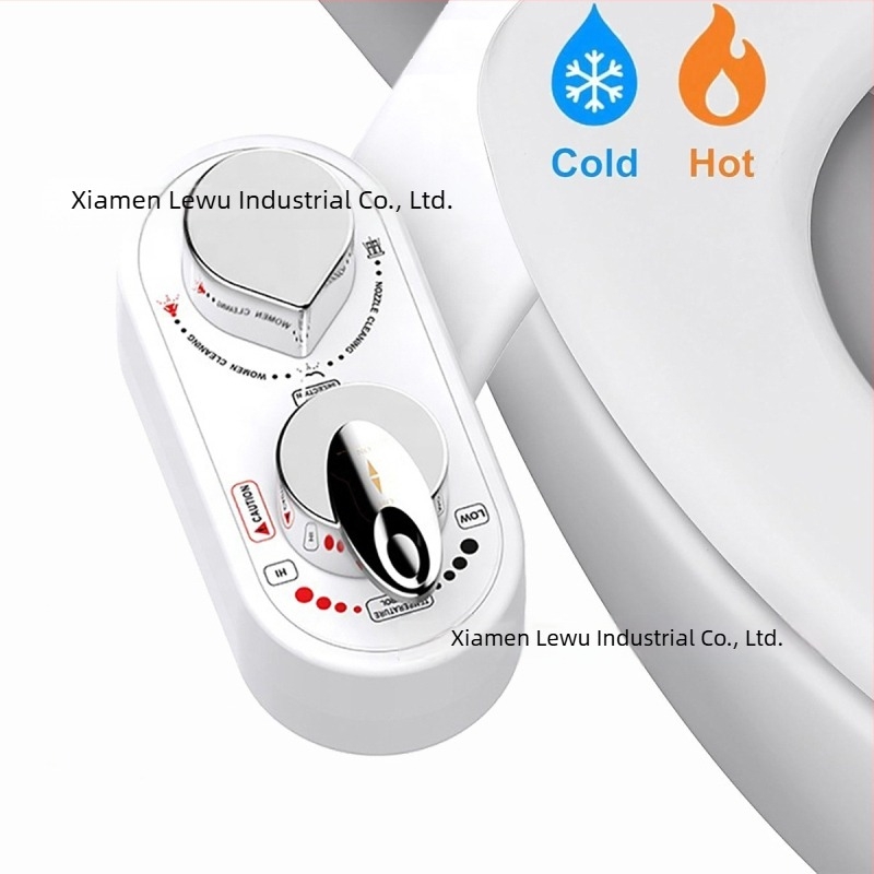 Bidet tuš s toplim i hladnim dvostrukim raspršivanjem, ultra tanak, bez potrebe za električnom strujom, jednostavna ugradnja, podesiva udaljenost rupa 136-200 mm, model 2110, ABS materijal