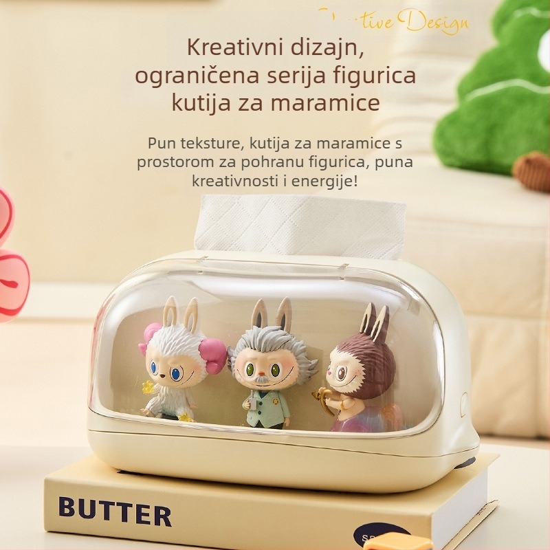 Multifunkcionalna kutija za maramice za stolnu površinu, s uklonjivom papirnom salvetom, ugradnja na ploču, ispis logotipa, mogućnost prilagodbe