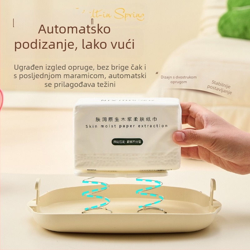 Multifunkcionalna kutija za maramice za stolnu površinu, s uklonjivom papirnom salvetom, ugradnja na ploču, ispis logotipa, mogućnost prilagodbe