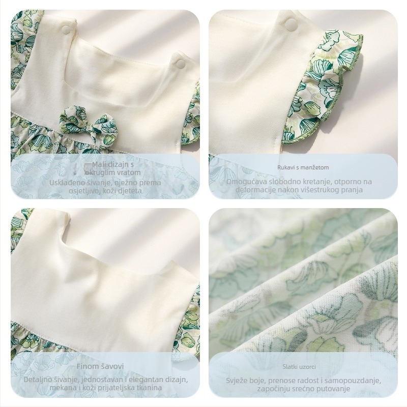 Dječja pamučna A-linijska tutu suknja s podstavom, 100% pamuk, za uzrast 1–3 godine, uzorci: pruge, karo, jednobojna, crtani likovi, avatar, točkice