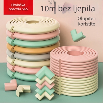 Zaštita kuta stola za djecu — bez ljepila, sigurna za bebe, mekani rub stola i zidova