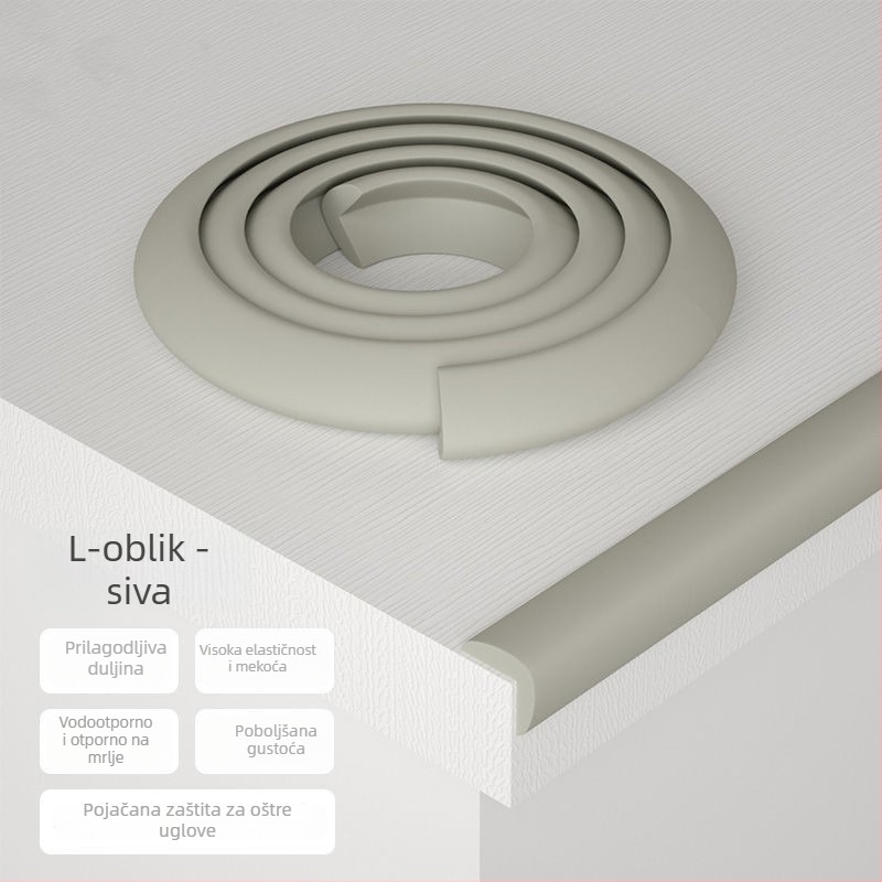 Zaštita kuta stola za djecu — bez ljepila, sigurna za bebe, mekani rub stola i zidova