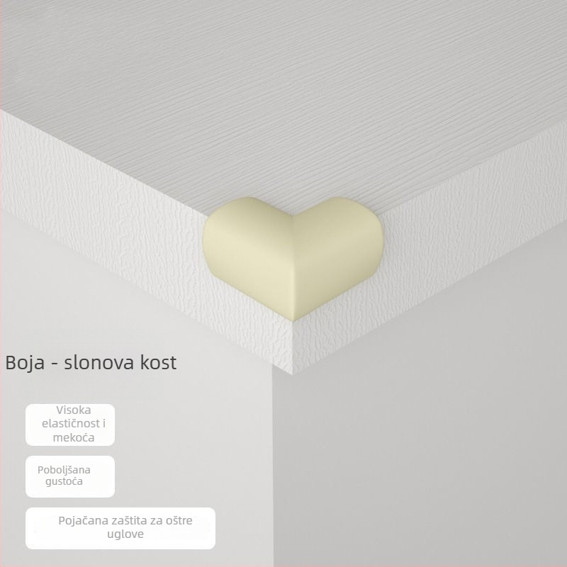 Zaštita kuta stola za djecu — bez ljepila, sigurna za bebe, mekani rub stola i zidova