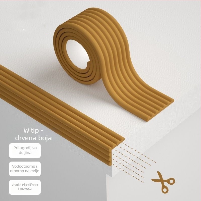 Zaštita kuta stola za djecu — bez ljepila, sigurna za bebe, mekani rub stola i zidova