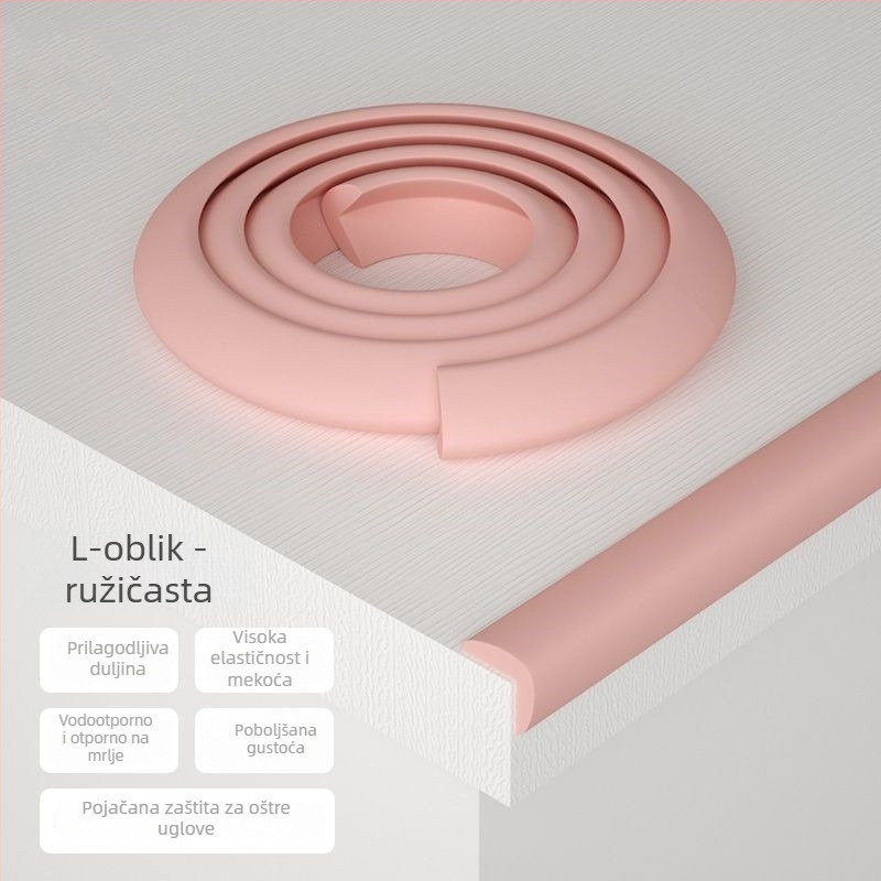 Zaštita kuta stola za djecu — bez ljepila, sigurna za bebe, mekani rub stola i zidova