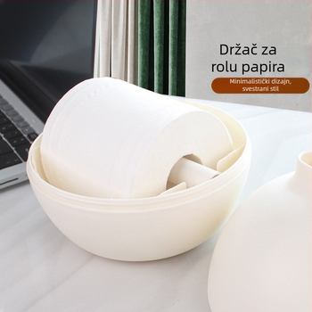 Okrugla mat kutija za salvete, PP materijal, Ball tissue box model, 32 komada, višenamjenska, stil modernog minimalizma.