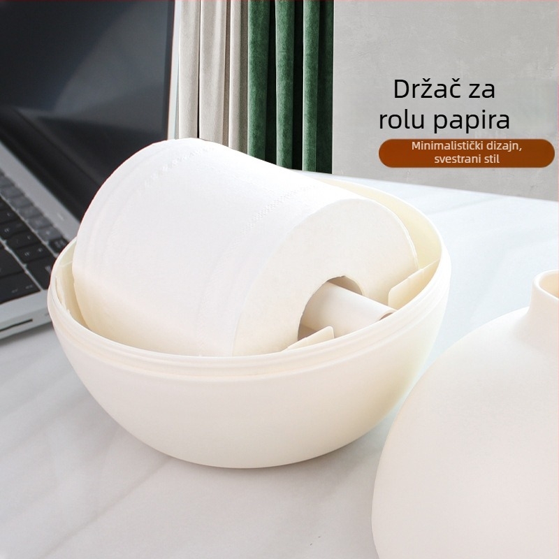 Okrugla mat kutija za salvete, PP materijal, Ball tissue box model, 32 komada, višenamjenska, stil modernog minimalizma.