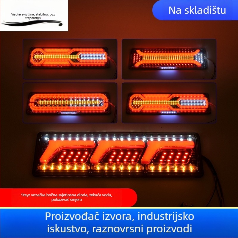 LED stražnje svjetlo Steyr light guide tail light za auto, kombi i kamion | LED izvor svjetla; Plastično kućište; Za auto, kombi i kamione; Životni vijek 50000h