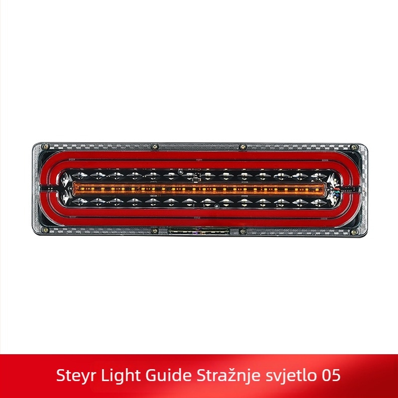 LED stražnje svjetlo Steyr light guide tail light za auto, kombi i kamion | LED izvor svjetla; Plastično kućište; Za auto, kombi i kamione; Životni vijek 50000h