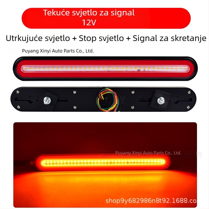 LED stražnja svjetla kamiona – model 140-2, kanal za usmjeravanje svjetla, svjetlo za vožnju unatrag i svjetlo kočenja
