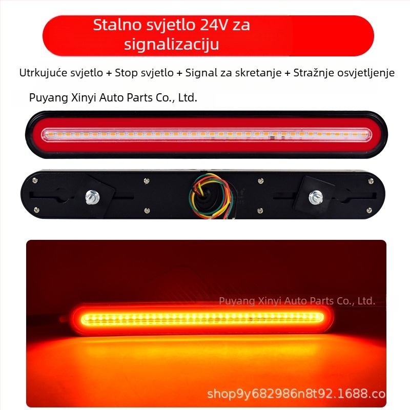 LED stražnja svjetla kamiona – model 140-2, kanal za usmjeravanje svjetla, svjetlo za vožnju unatrag i svjetlo kočenja