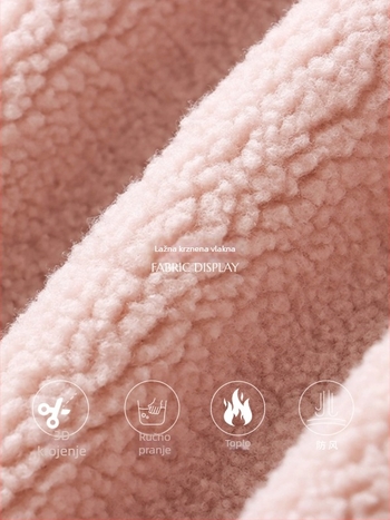 Ženski kaput od poliestera, jednobojni uzorak, srednja debljina, rever ovratnik, dugi rukavi, normalna duljina