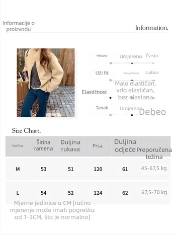 Ženski kaput od poliestera, jednobojni uzorak, srednja debljina, rever ovratnik, dugi rukavi, normalna duljina