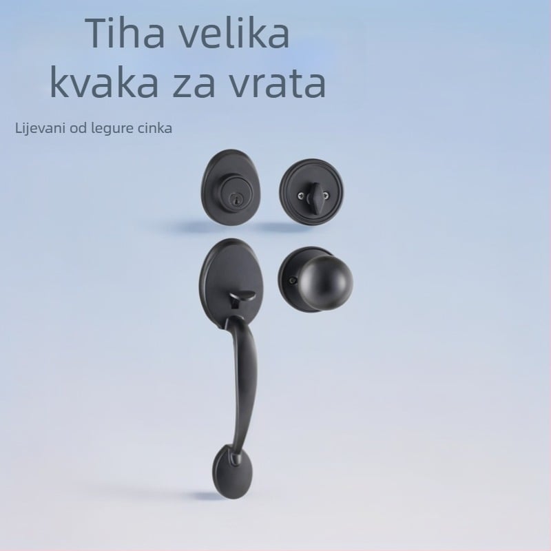 Brava za kvaku na vratima – tih trostruki mehanizam, cinkov legura, model 19985, marka Will the star, prilagodljivi jezičak zaključavanja, kućna uporaba