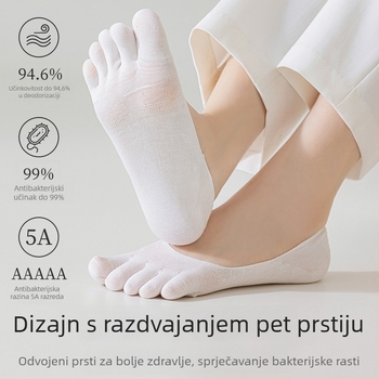 Ženske čarape s pet prstiju, pamuk 70–80%, brzo sušenje, prozračne, antibakterijske, razdvojeni prsti