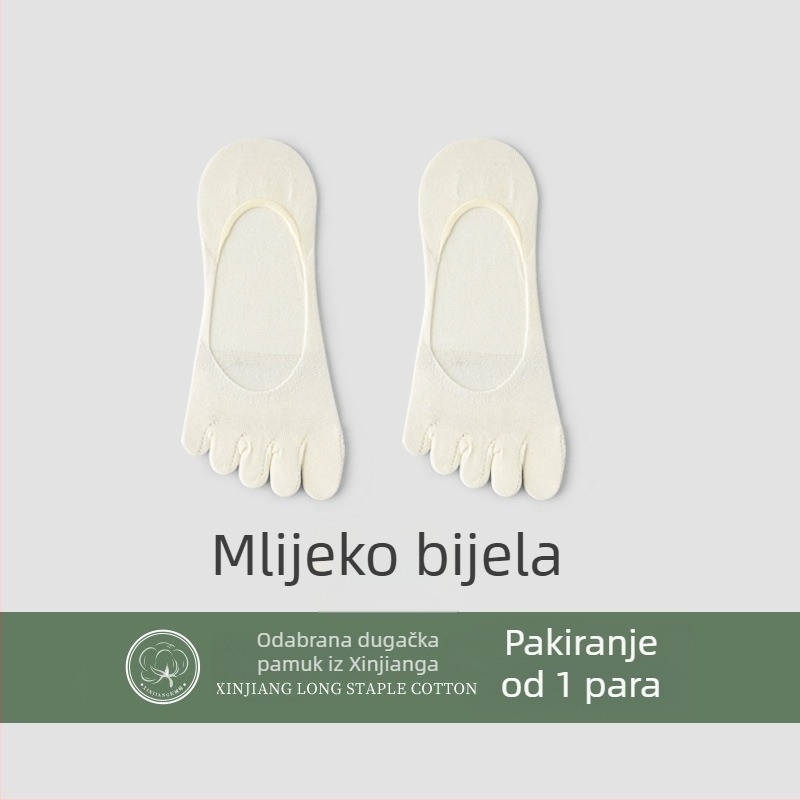 Ženske čarape s pet prstiju, pamuk 70–80%, brzo sušenje, prozračne, antibakterijske, razdvojeni prsti