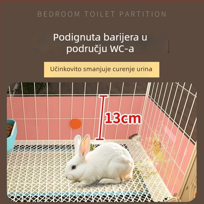 Kavez za zečeve s integriranom toaletom za urin, veliki unutarnji dom za kućne ljubimce (zec, morska svinja i hrčak) — plast, dom za kućne ljubimce, izravna prilagodba tvornice za međunarodnu trgovinu, ekskluzivni izvor preko granice