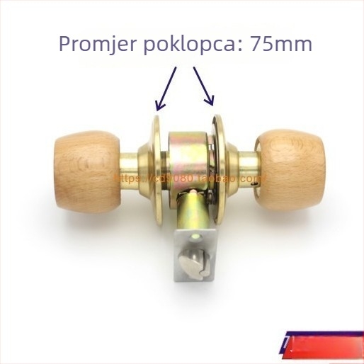 Bukva kuglasta brava za vrata, unutarnje vrata, univerzalna, model: Beech ball lock, materijal: prvo kvalitetno bukovo drvo, sredina udaljenosti 60/70, stil: novi kineski stil