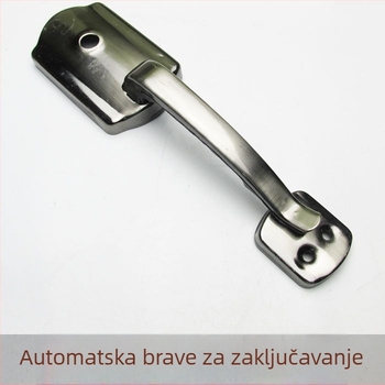 Kuka za vrata protiv krađe, nehrđajući čelik, ručka s mehanizmom zaključavanja, moderan minimalistički stil