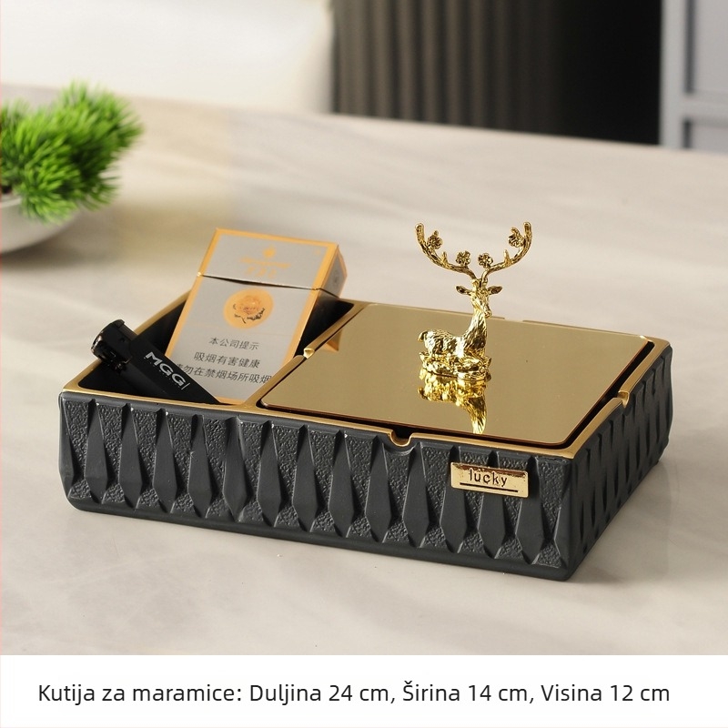 Pepeljara s poklopcem - Smola, Moderni minimalistički stil, Višekratna upotreba (Materijal: Smola; Stil: Moderni minimalistički; Brend: Aizhi; Kutija: 10 kom.)